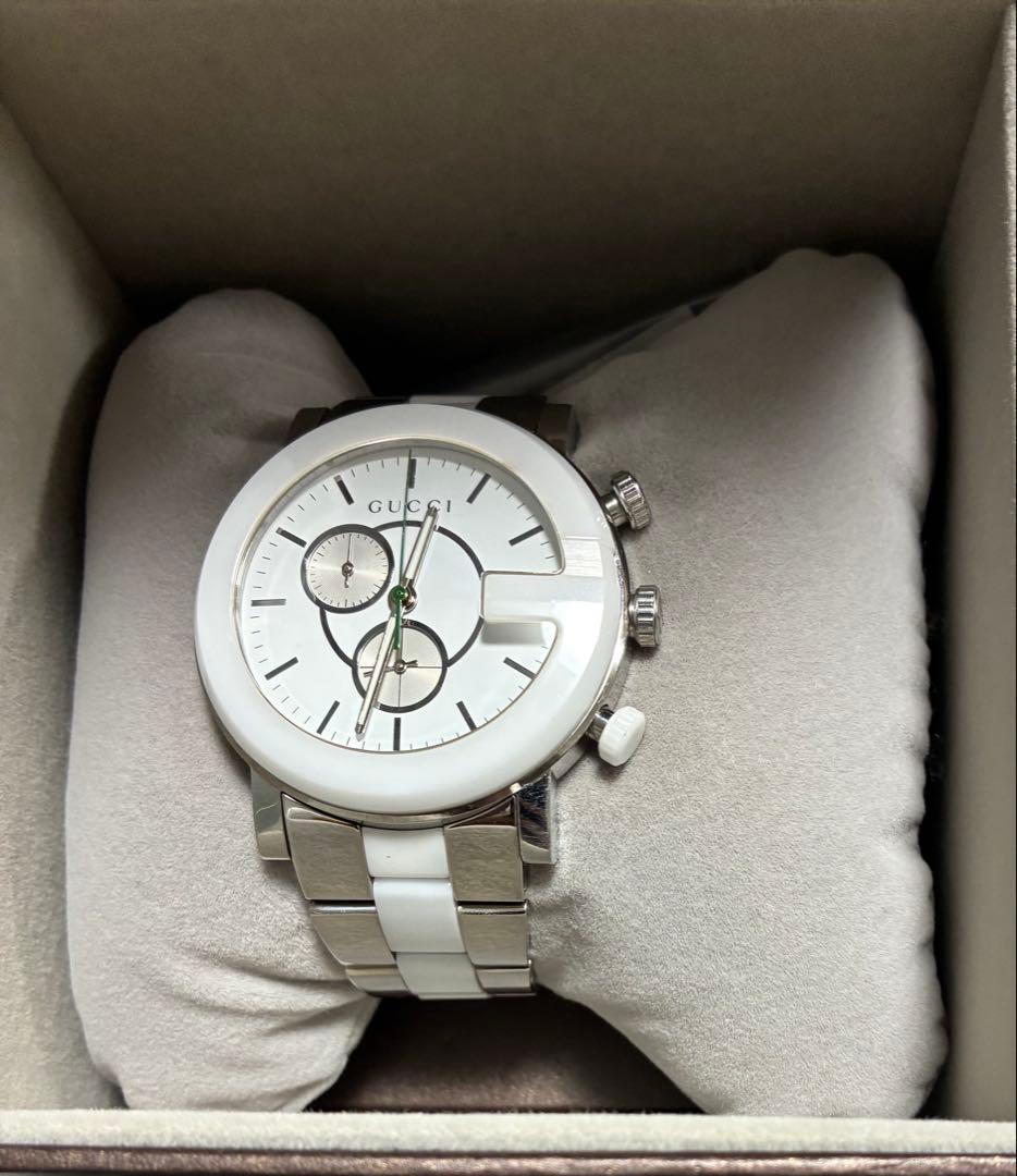 【希少 極美品】GUCCI ホワイト セラミック 腕時計