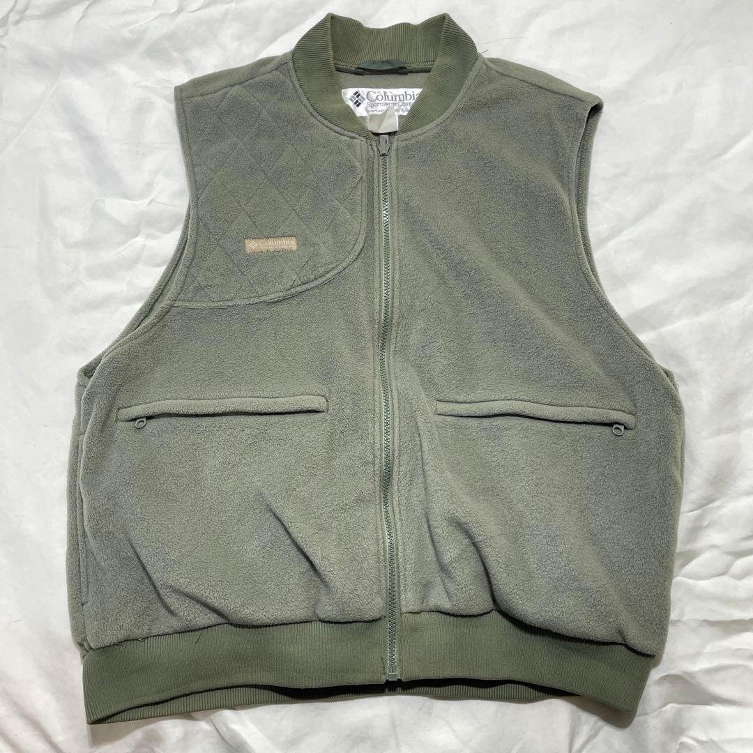 古着 80s Columbia フリースライナーハンティングジャケット XL