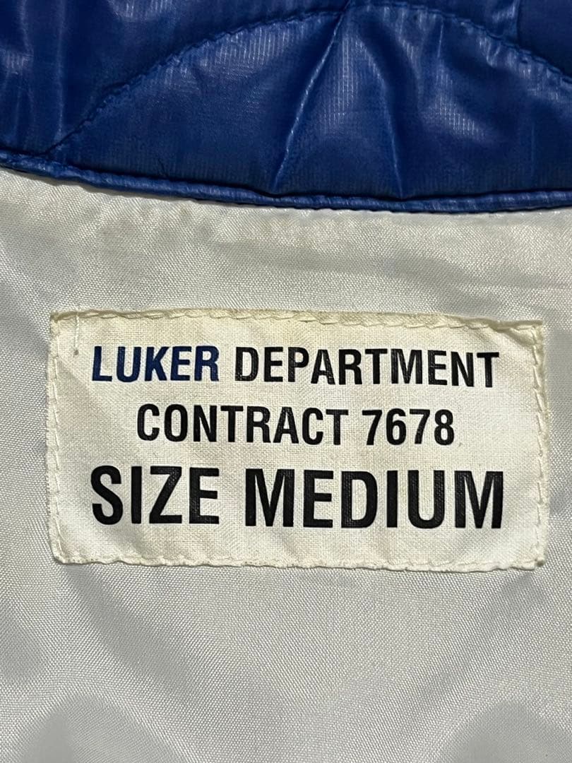 ネイバーフッド　スーベニアジャケット　/M　青　刺繍　ワッペン　中綿キルティング