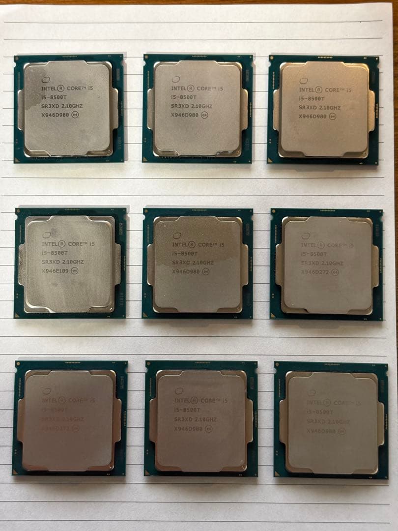 intel core i5-8500T ９個セット