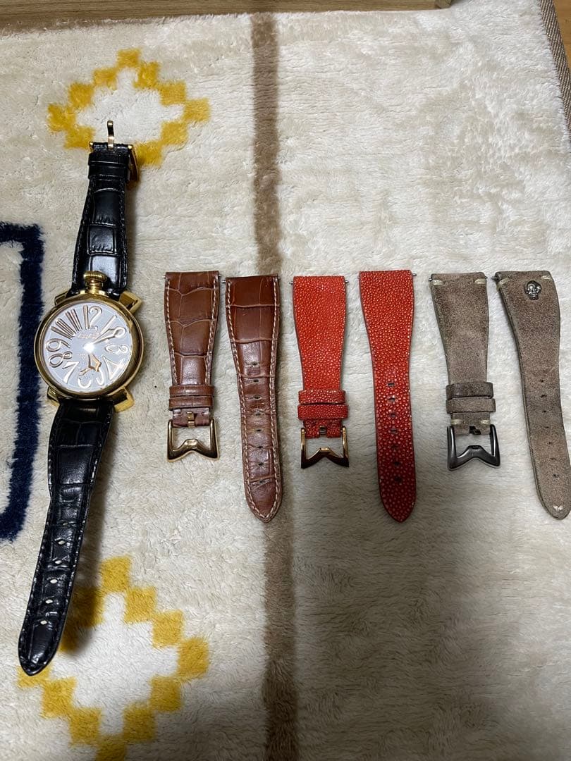 ジ*ー様 GaGa MILANO 手巻き時計 大きな数字　マニュアーレ　48mm