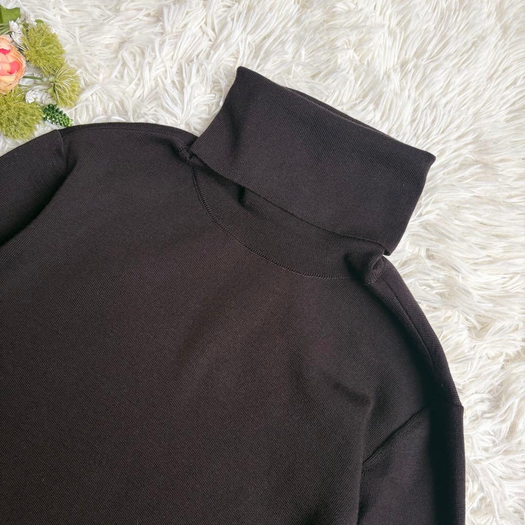 未使用級♡フォクシー ニット タートルネック グレースウール ダークブラウン