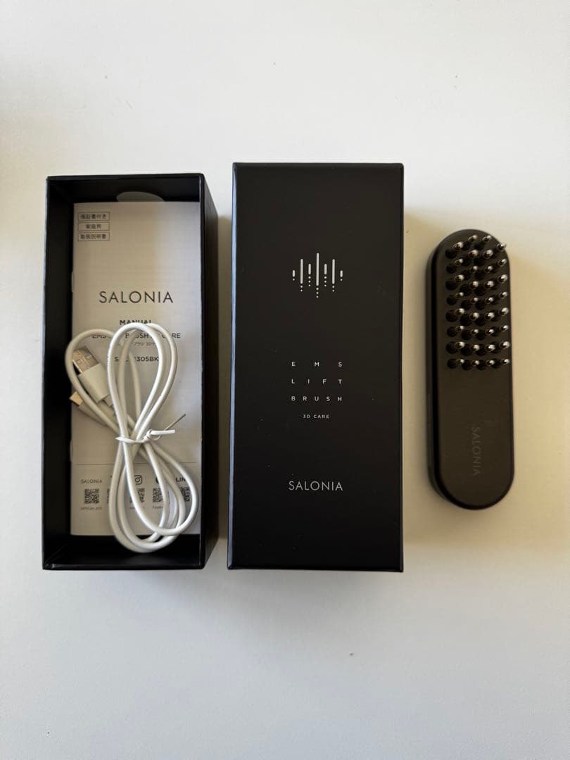 【ほぼ新品】SALONIA EMSリフトブラシ ブラック SAL24305BK