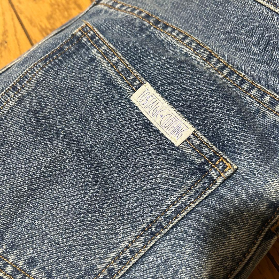 ぺこ　peco トスタルジッククロージング　ストレートデニムパンツ 青　S