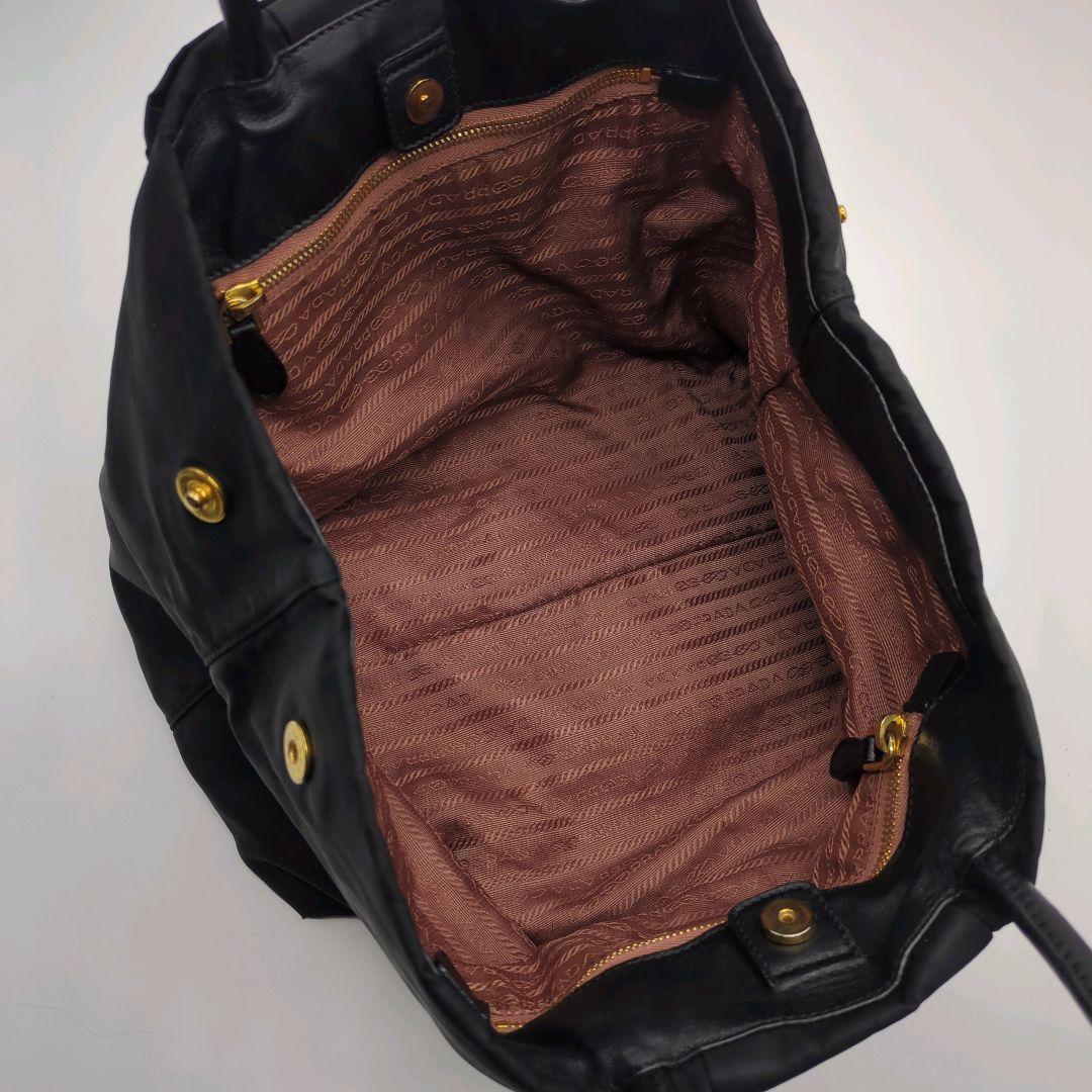 【人気モデル・美品】プラダ☆ハンドバッグ ナイロン テスート リボン ブラック