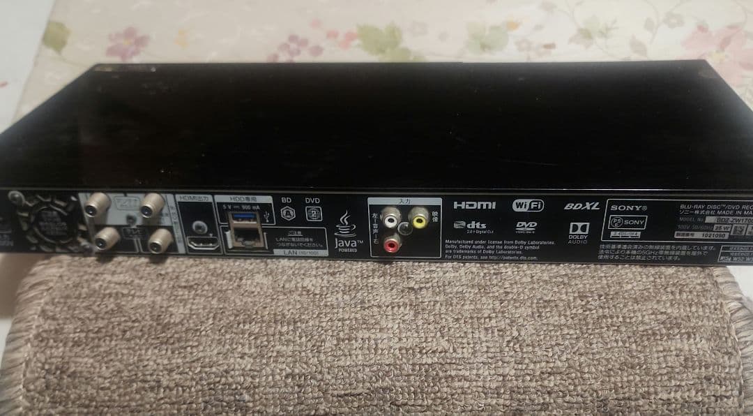 SONYブルーレイ　4K　DVD RECORDER bdz-zw1700