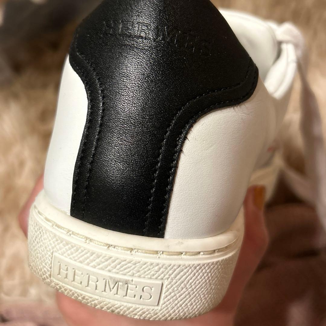【招き猫】HERMES エルメス アヴァンタージュ スニーカー レザー