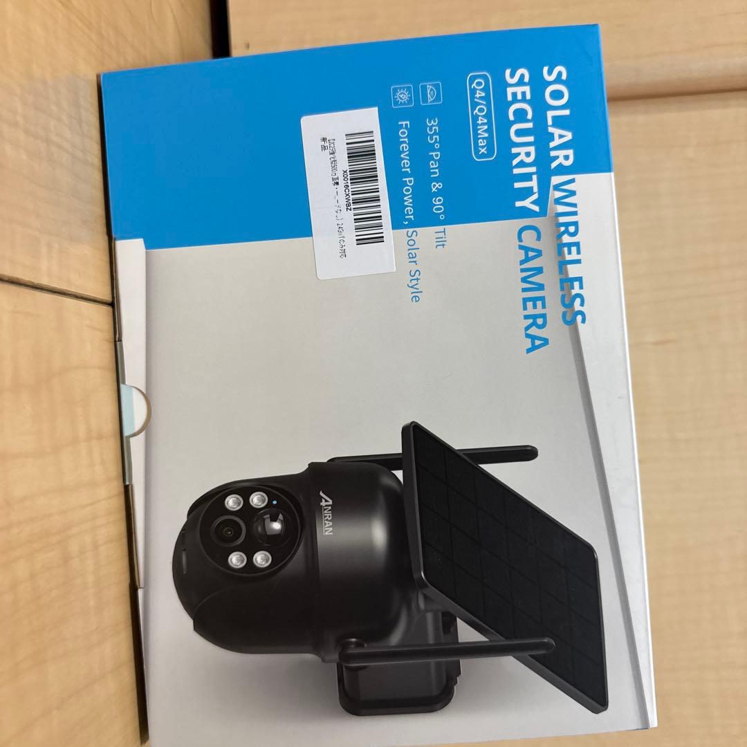 黒色 360度回転 防犯カメラ スタンド式