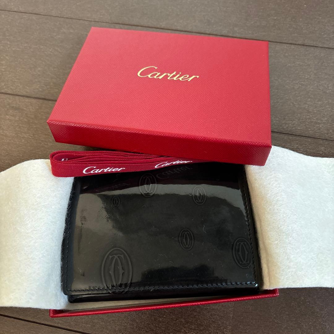 カルティエ　Cartier ハッピーバースデー　名刺入れ　カードケース　ブラック