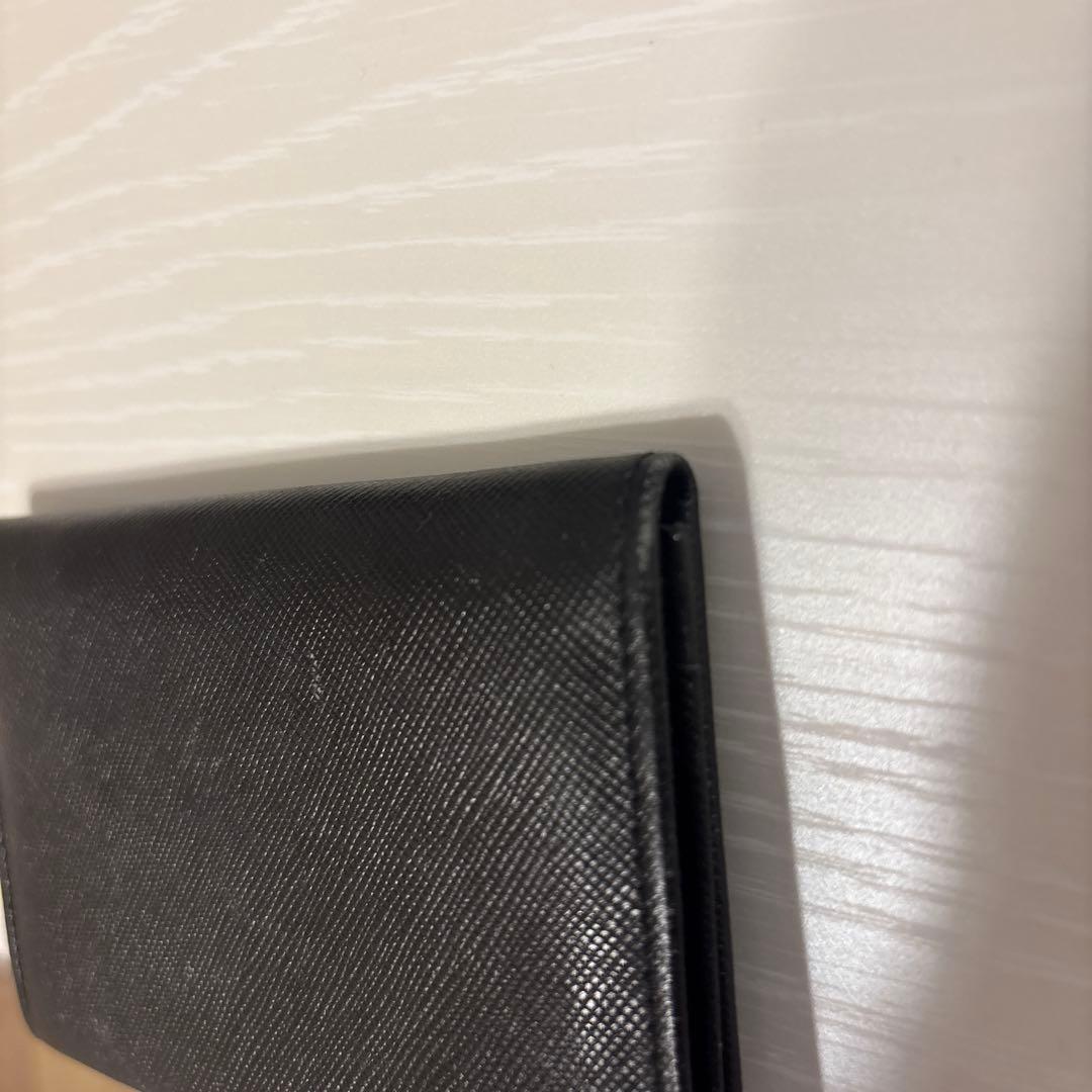 PRADA ブラック 名刺入れ サフィアーノレザー
