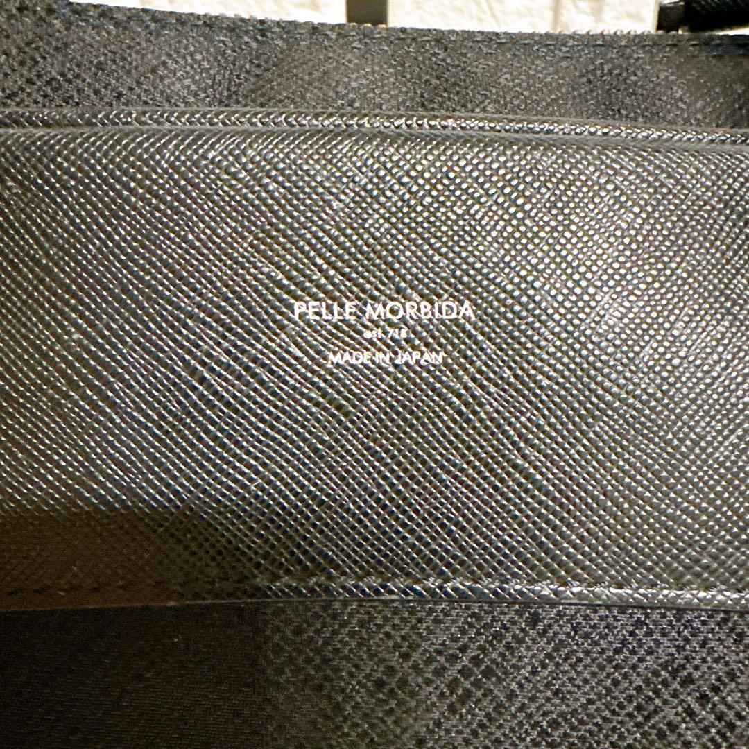 美品 ペッレモルビダ ビジネスバッグ 2way レザー ブラック