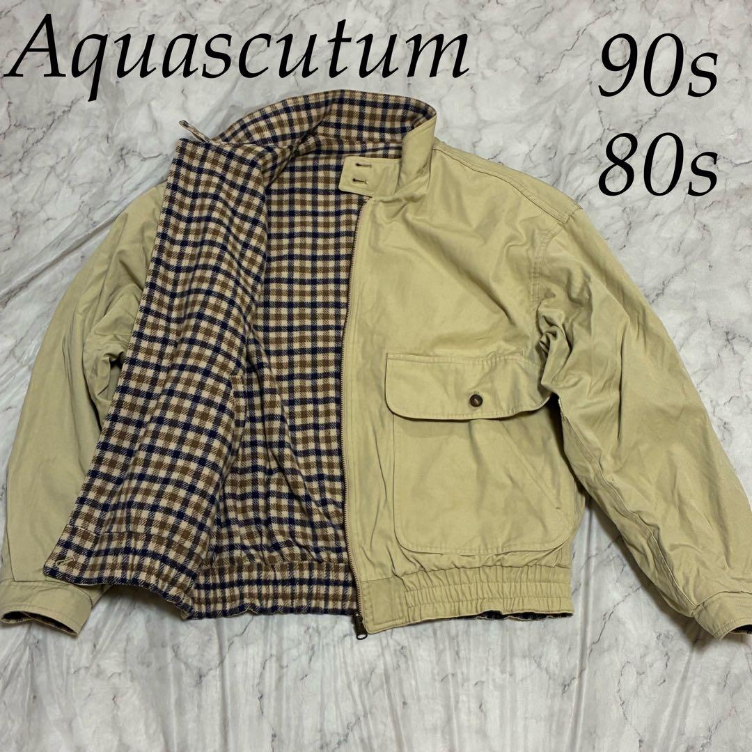 Aquascutum 90 80s 2WAY リバーシブル ハリストンジャケット