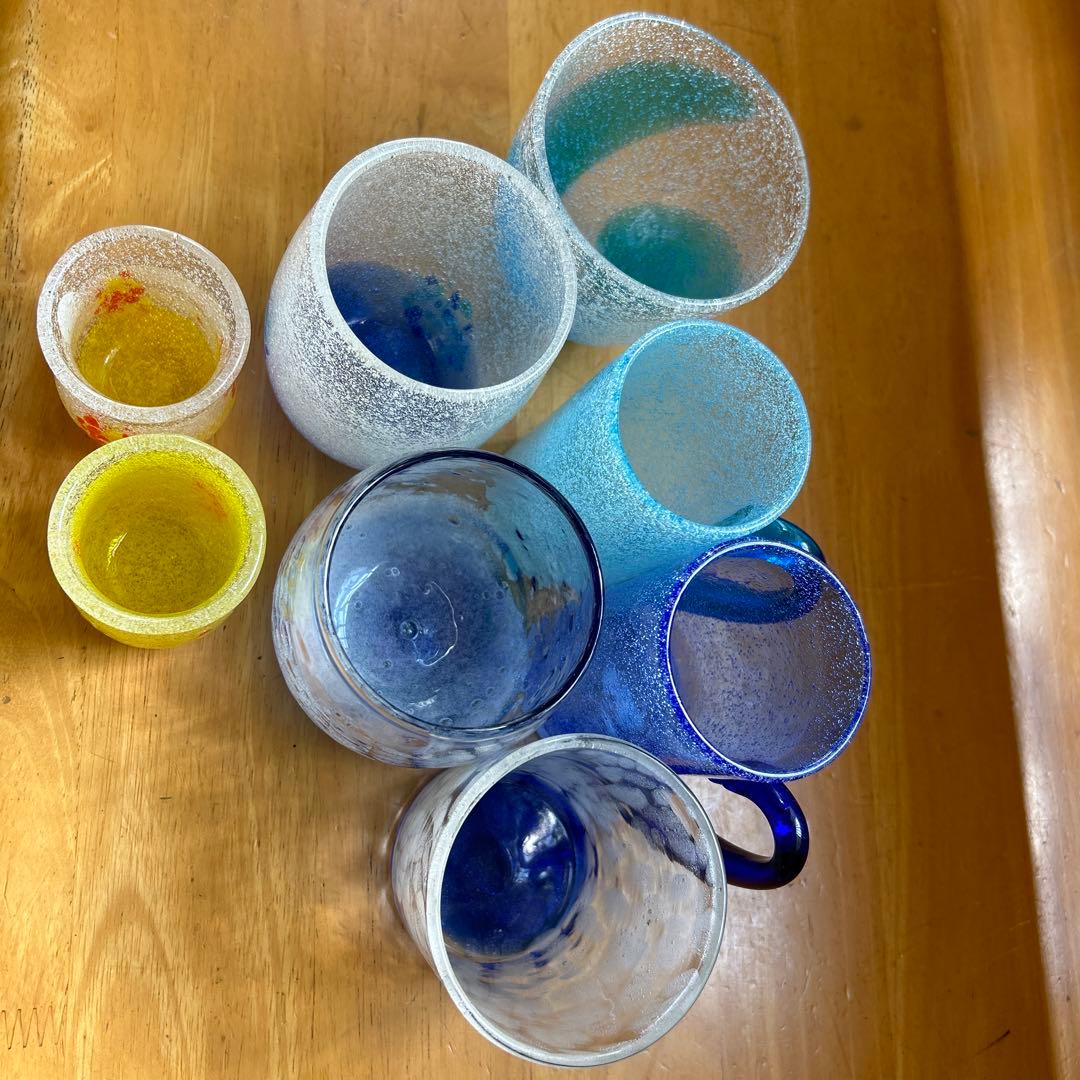 琉球ガラス製　コップ8個セット