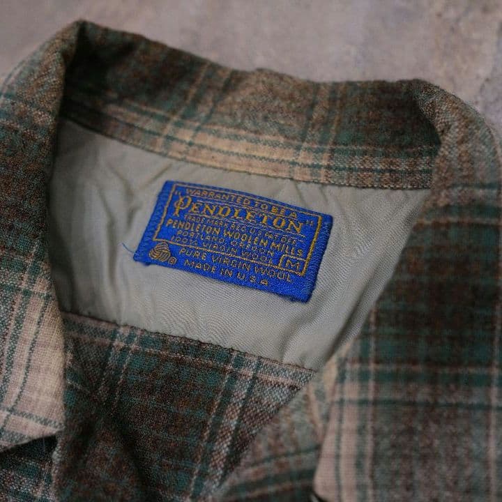 70s Pendleton ウール チェック柄 シャツ Mサイズ