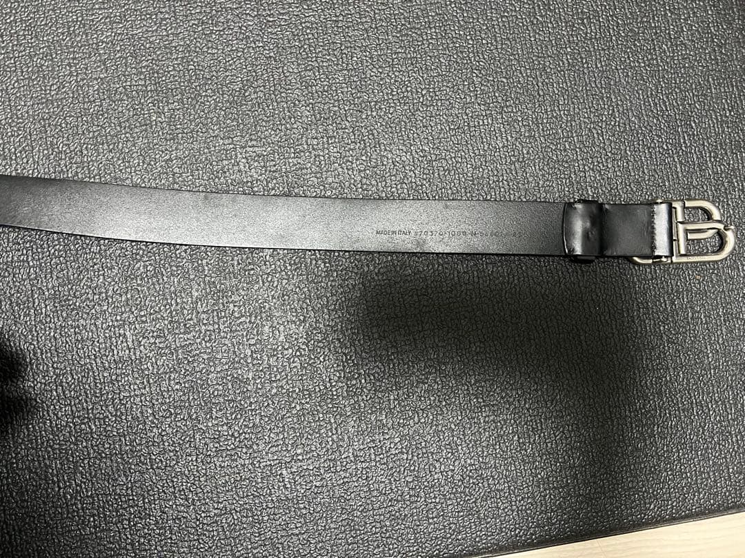EBロゴデザイン ブラックレザーベルト