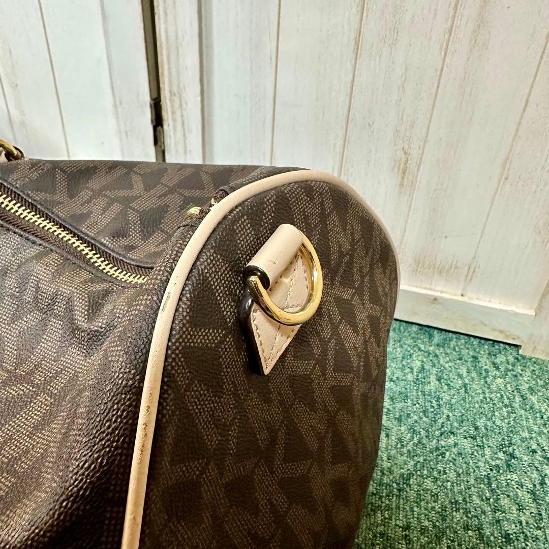 MICHAEL KORS マイケルコース 2way レザー ボストンバッグ 総柄