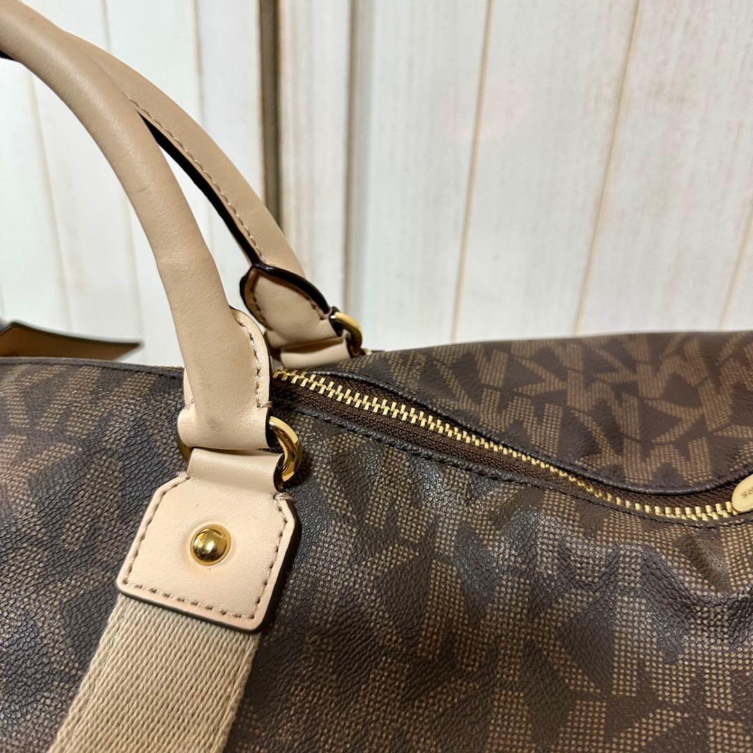 MICHAEL KORS マイケルコース 2way レザー ボストンバッグ 総柄