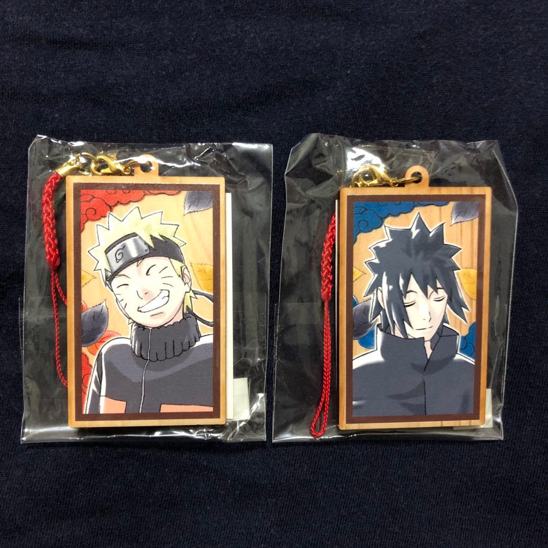 NARUTO 絆　ナルト&サスケ　木札ストラップ