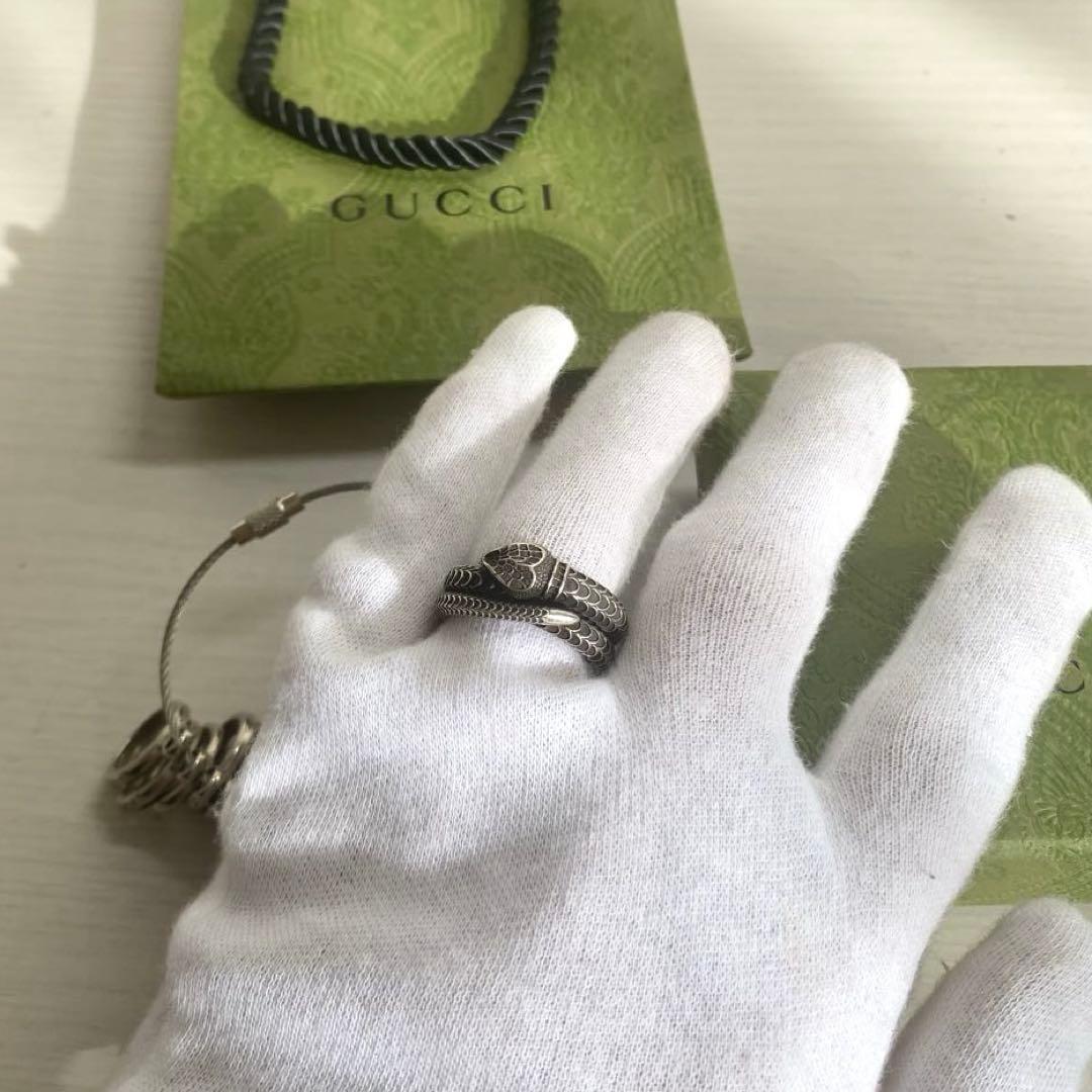 【美品⭕️】グッチ GUCCI 指輪 リング スネーク ヘビ 16号