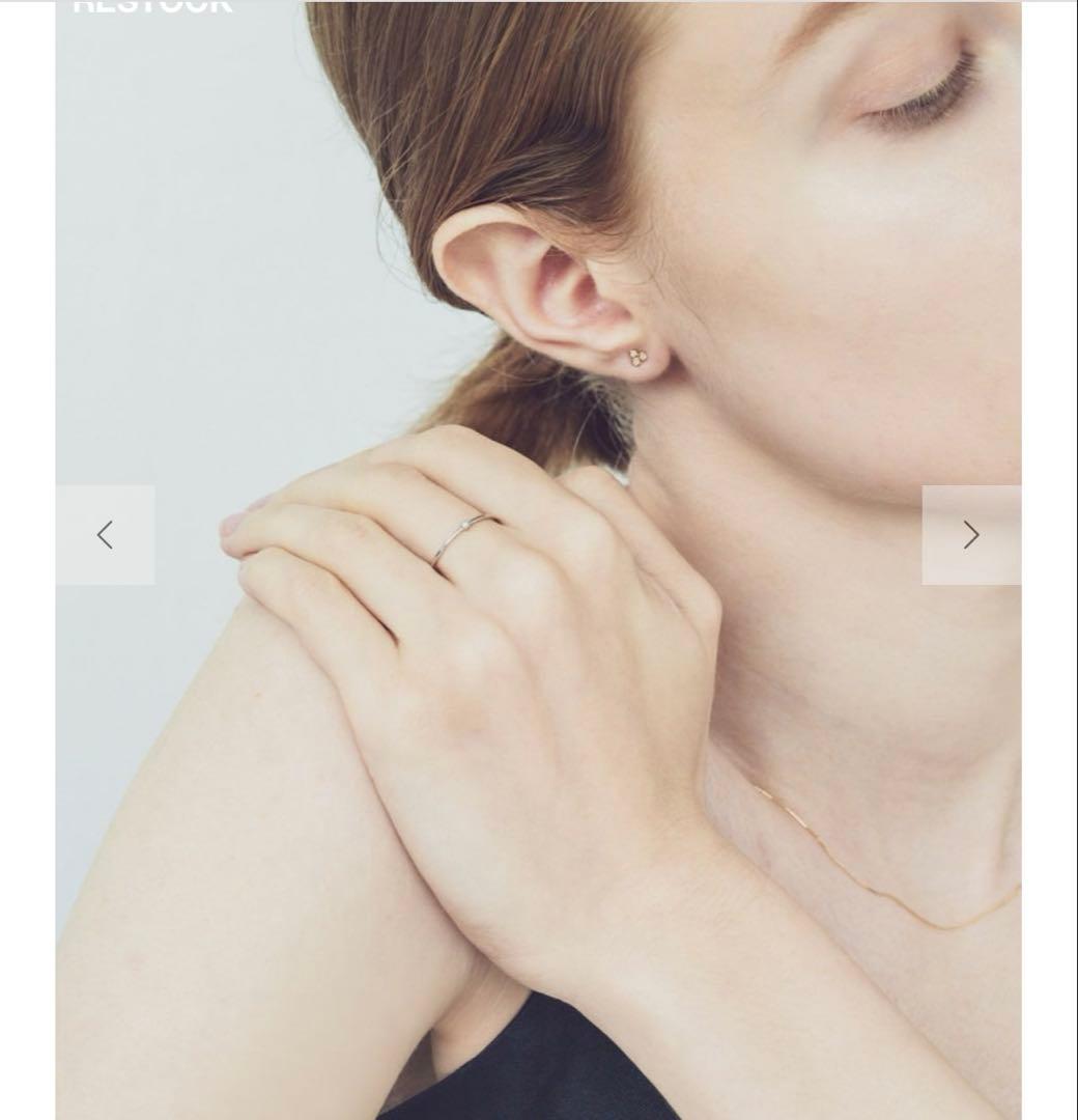 ete bijoux Pt900 スキニー ダイヤモンド リング 15号