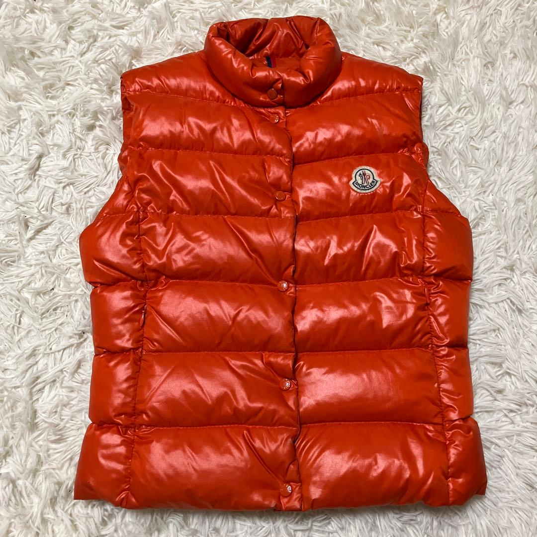 MONCLER モンクレール オレンジ ダウンベスト サイズ1 M相当 正規品