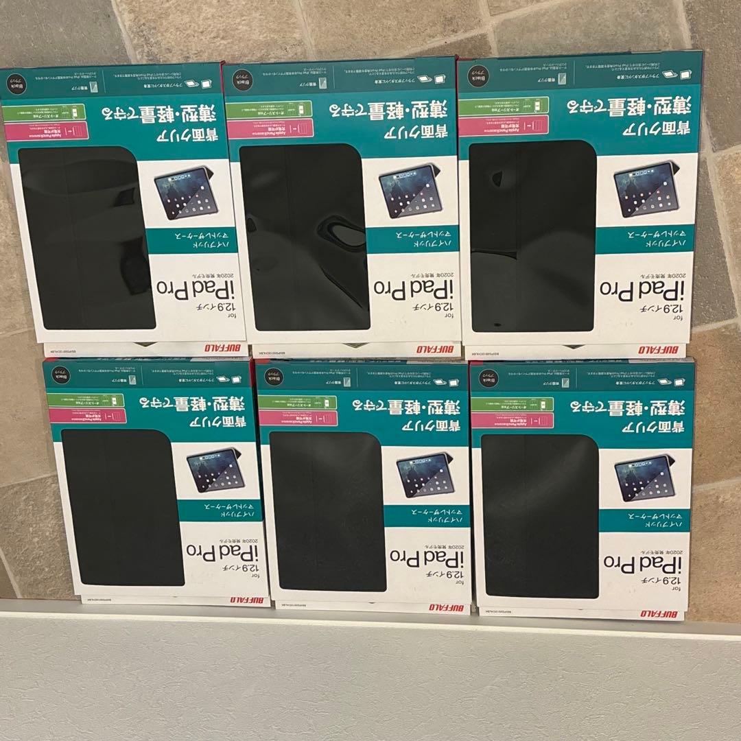 【新品6個BUFFALOiPadPro12.9インチレザーケース （第4世代黒