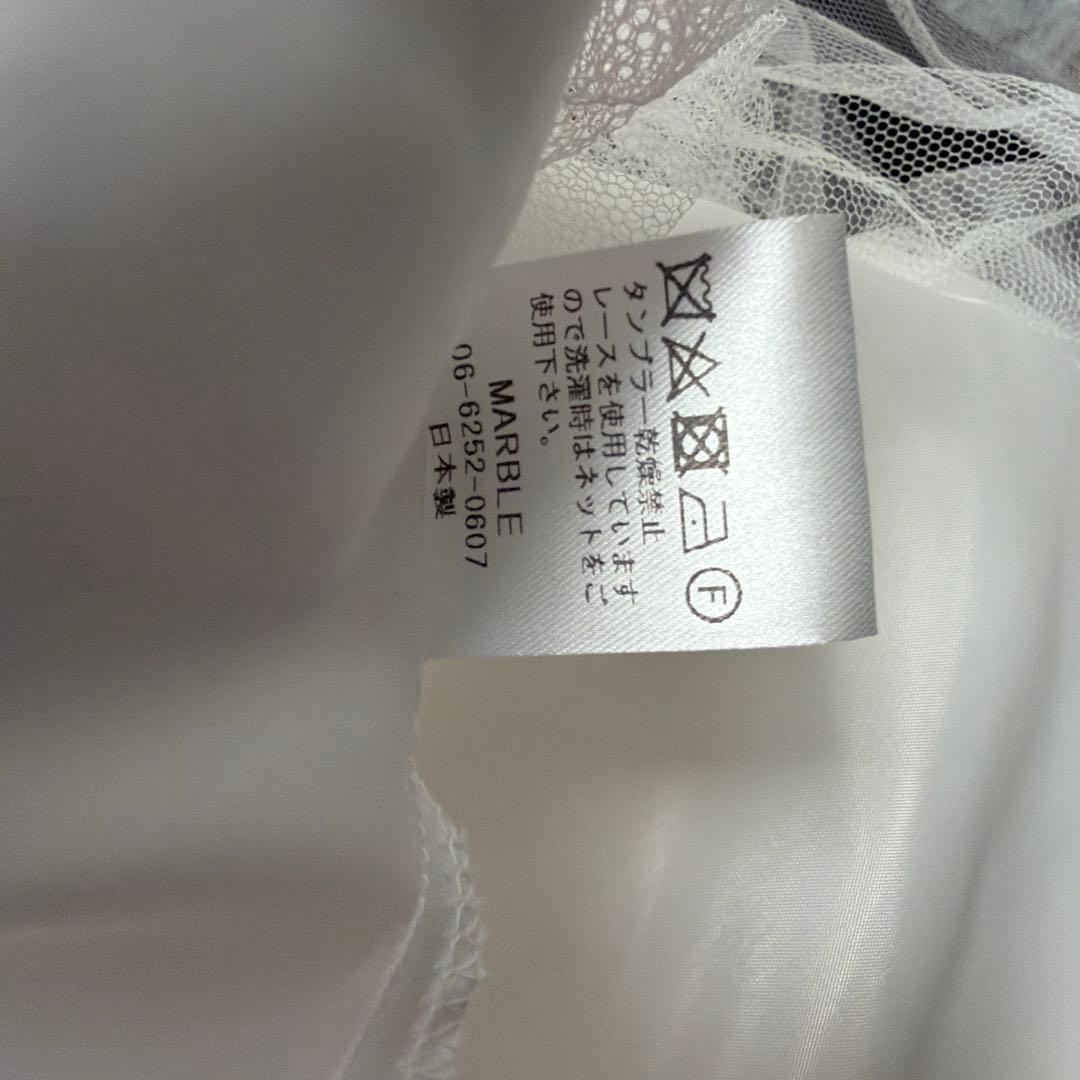 marble カメオタイ付クラシカルバッスルリボンワンピース　未使用