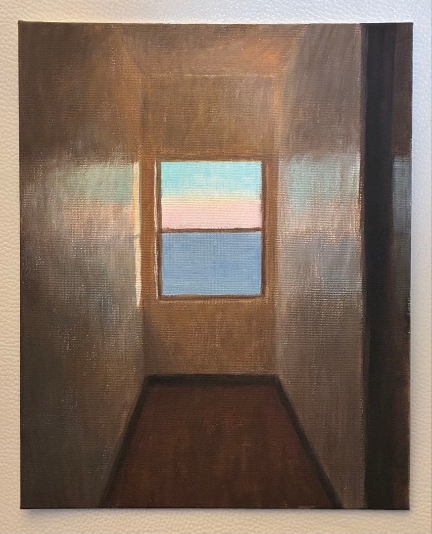 アクリル画　窓　　1201