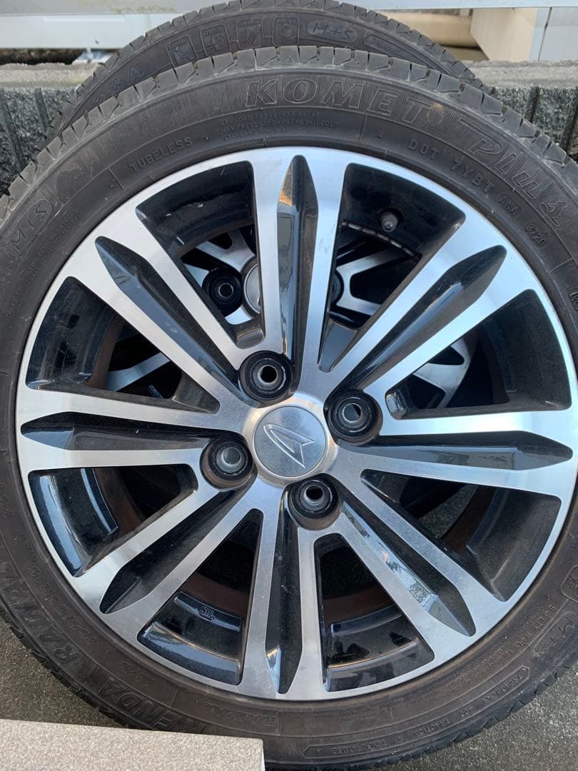 【送料込み】タントカスタム　純正アルミホイール、タイヤセット４本