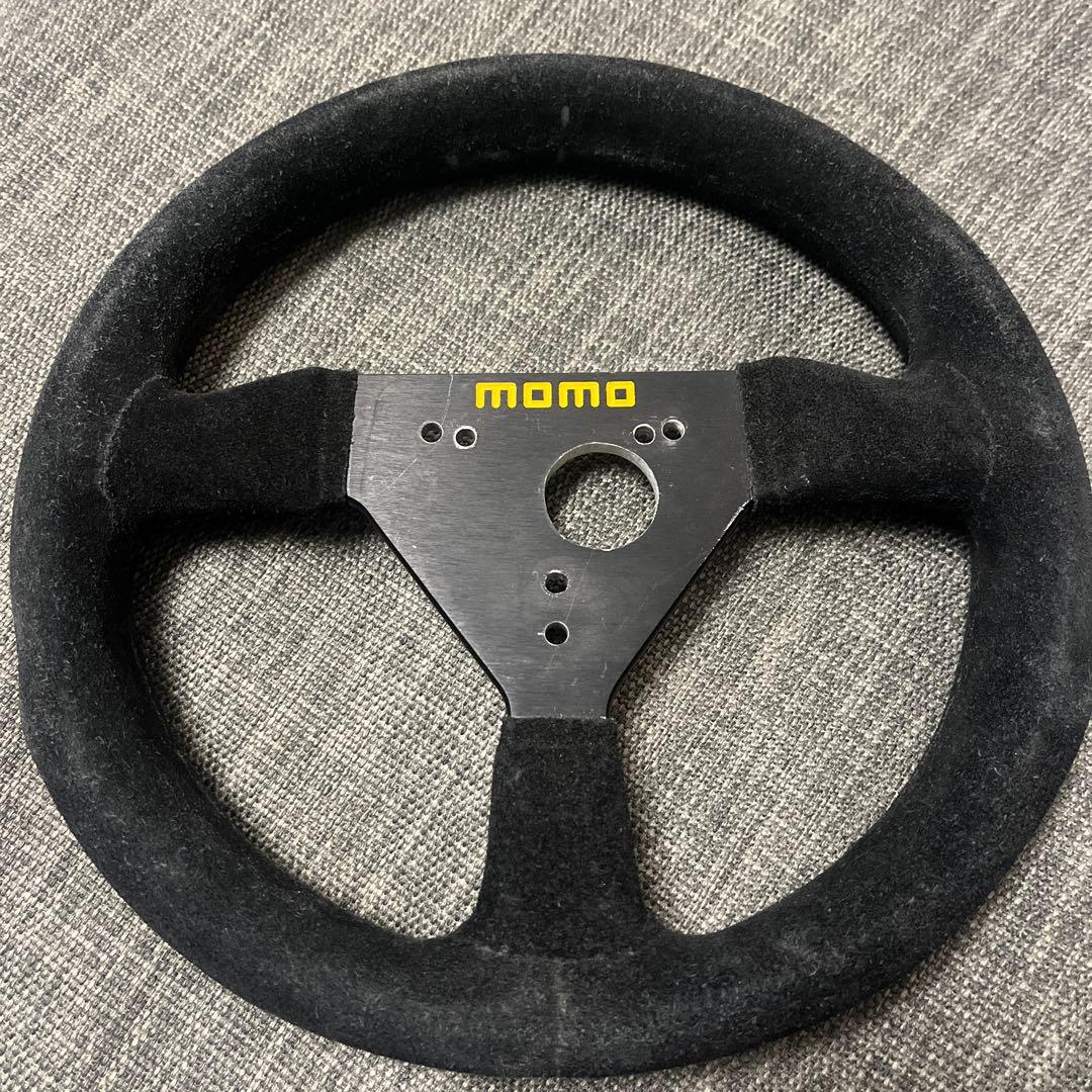 momo スエード 3本スポーク ステアリング　レーシングカート