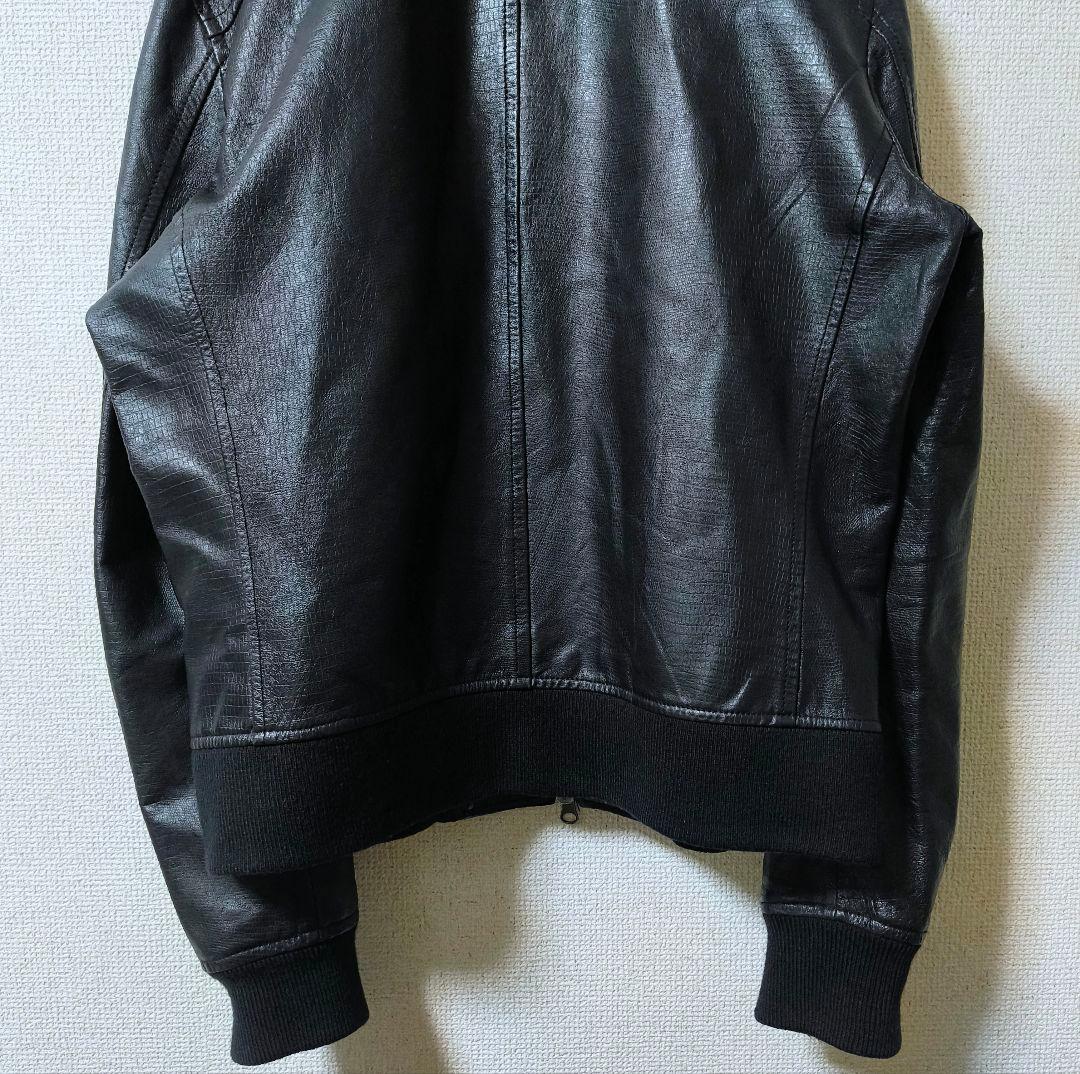 CUSTOM CULTURE パイソン型押し シングル レザージャケット