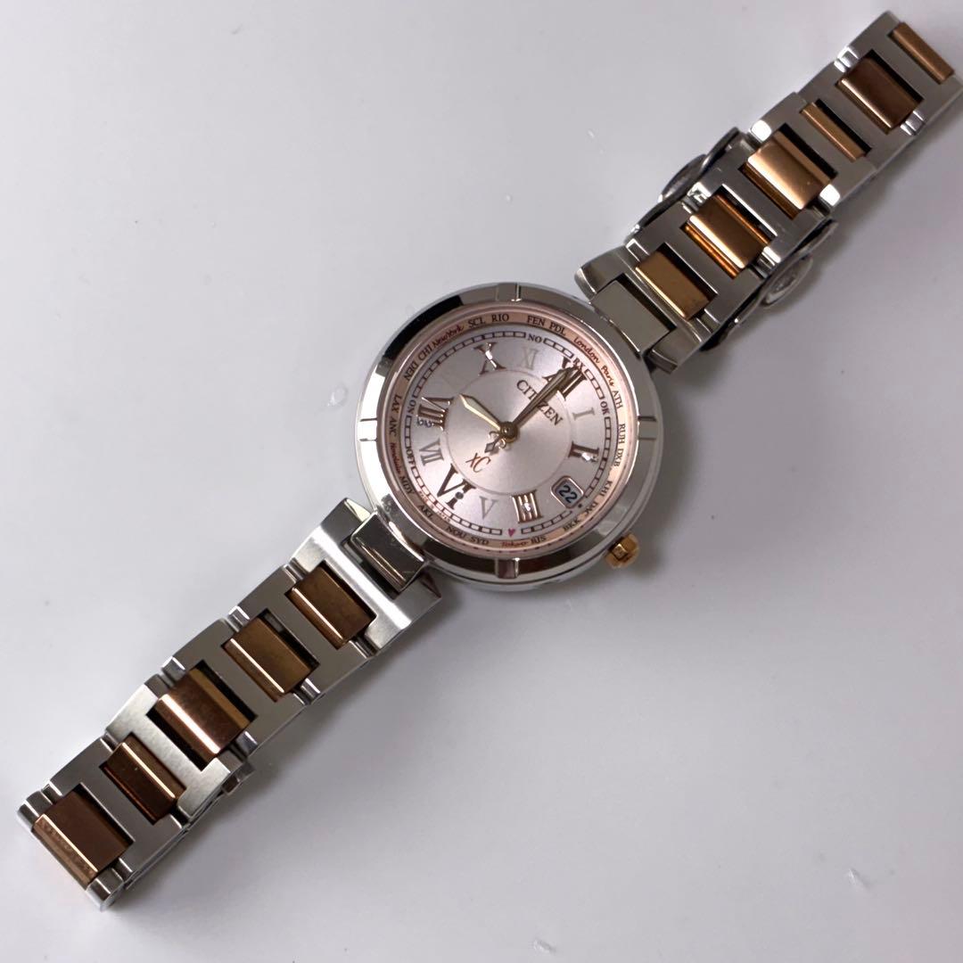 【稼働・美品】CITIZEN xC クロスシー H240 ピンク 付属コマあり