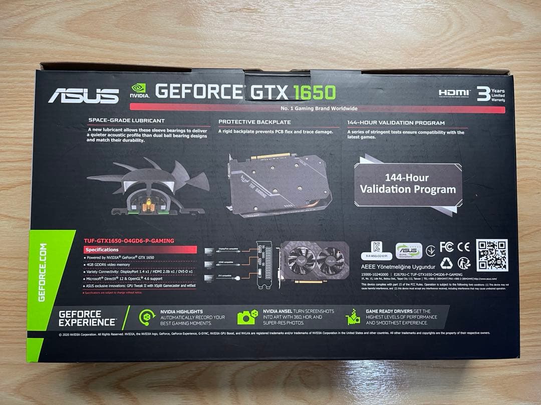 グラフィックボード・グラボ・ビデオカード ASUS TUF Gaming GeForce GTX 1650 OC 4GB