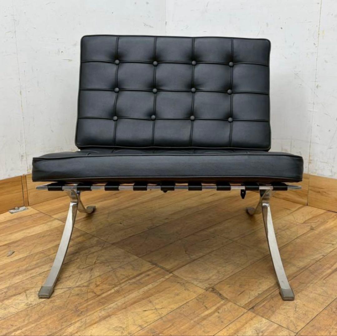 美品Barcelona Chair バルセロナチェアリプロダクト品シングルソファ