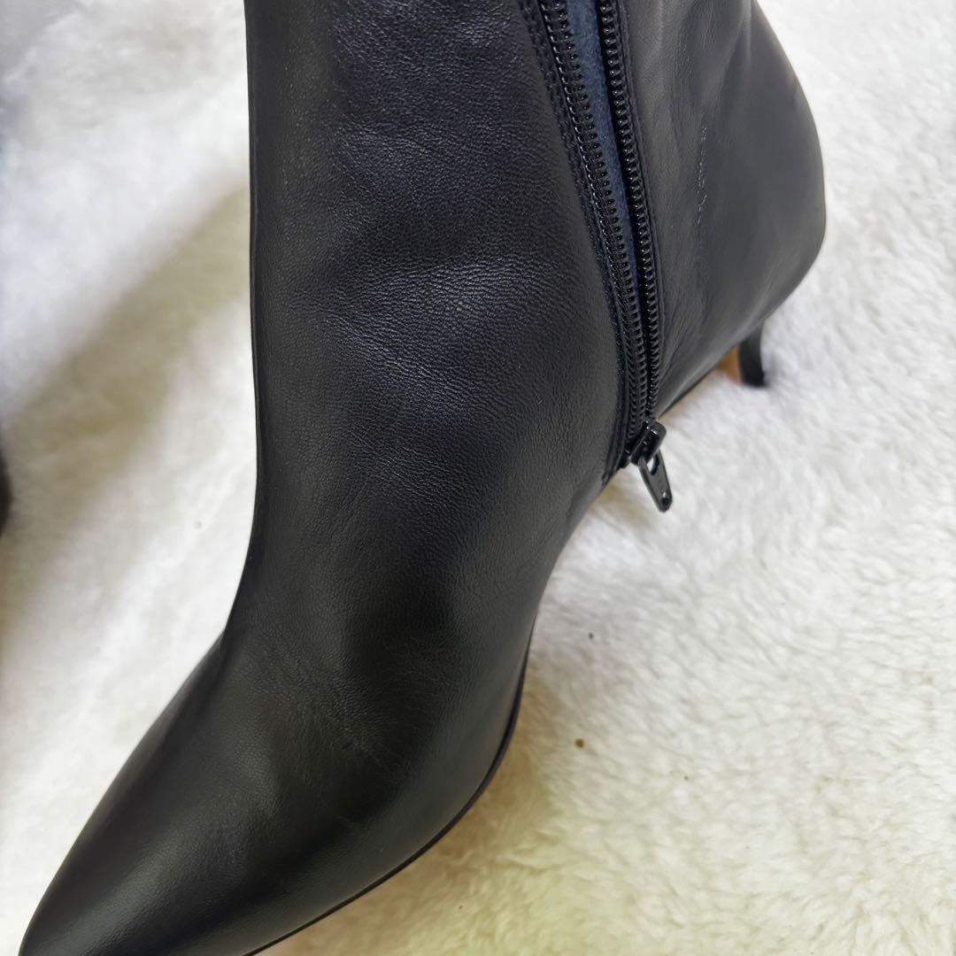 【美品】ファビオルスコーニ 24 ポインテッドトゥ ショートブーツ サイドジップ
