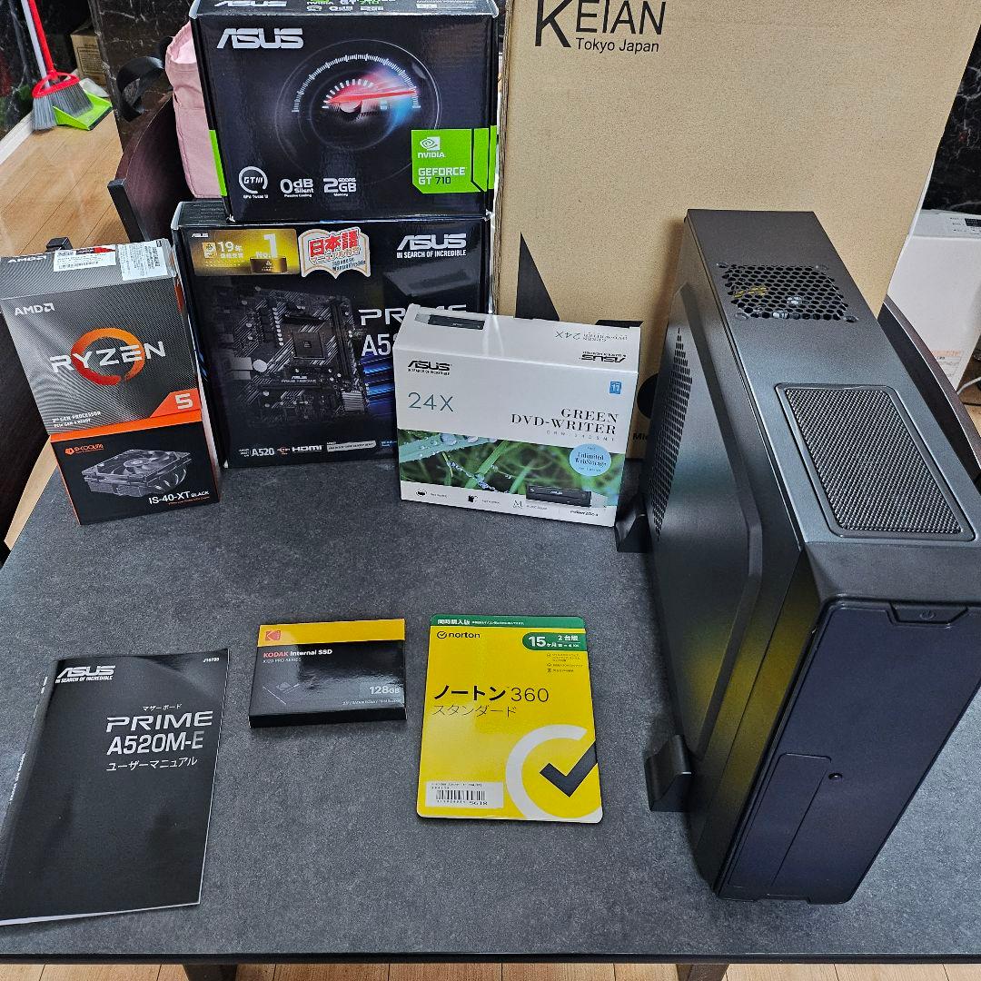 新品デスクトップPC　Ryzen 5 3500 GT710 DVD-RW