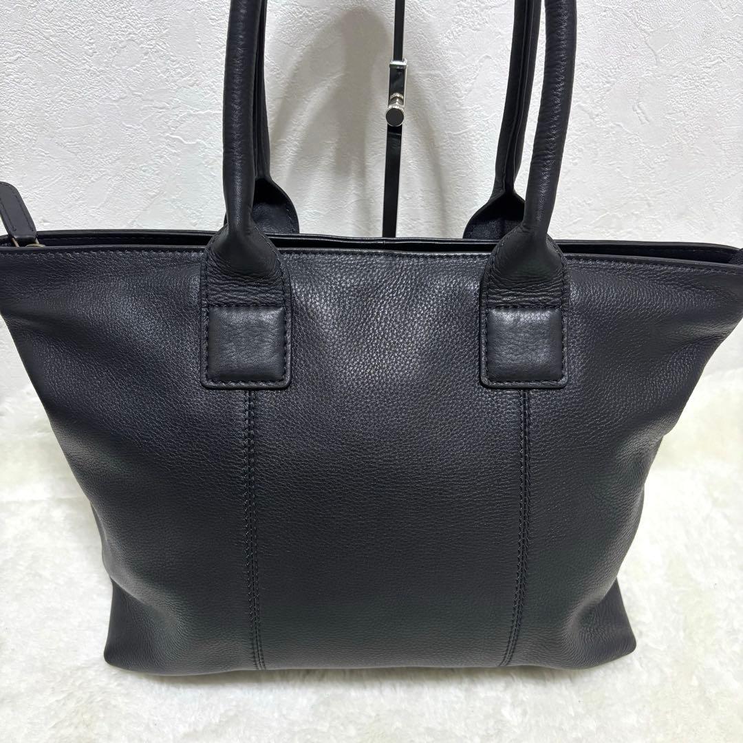 【美品】アルフレッドバニスター トートバッグ 黒 A4 ビジネスバッグ レザー