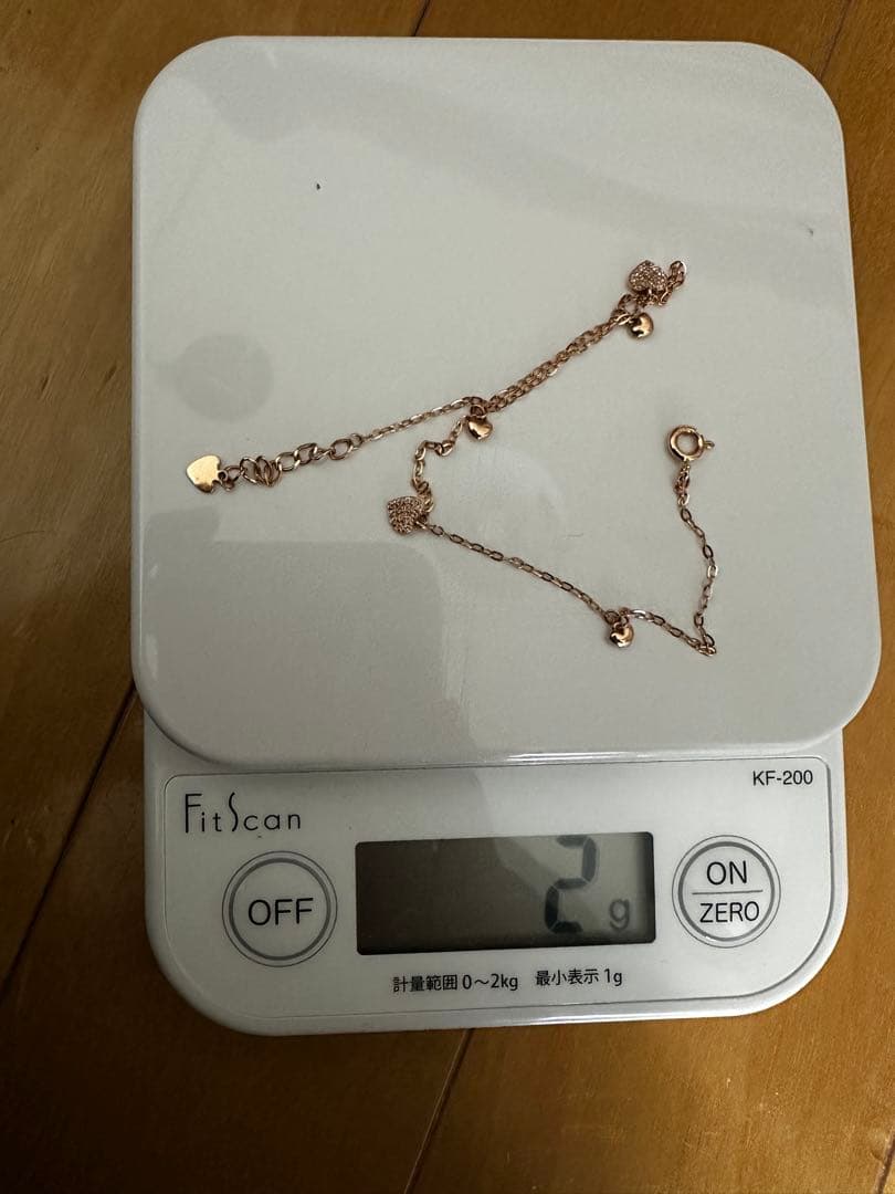 14k pink gold 型チャーム アンクレット