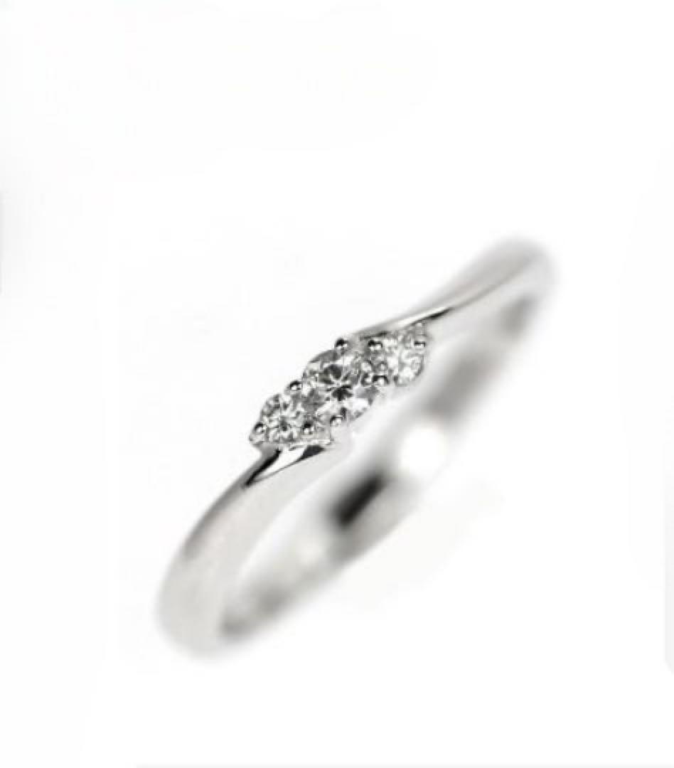 ダイヤモンド　リング　指輪　ジュエリー　9号　pt950 0.1ct