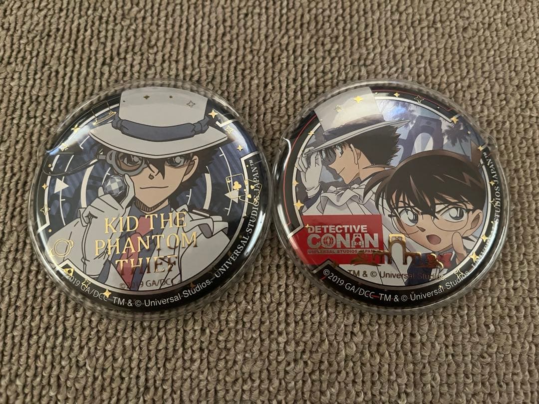 名探偵コナン クールジャパン ユニバ　USJ 缶バッジ 怪盗キッド 2点セット