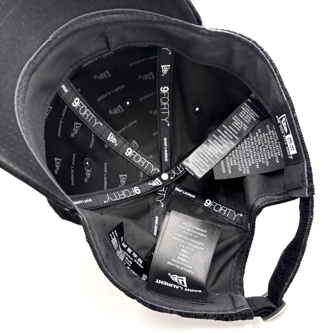 極美品 イヴサンローラン コーデュロイ キャップ ニューエラ ロゴ ユニセックス