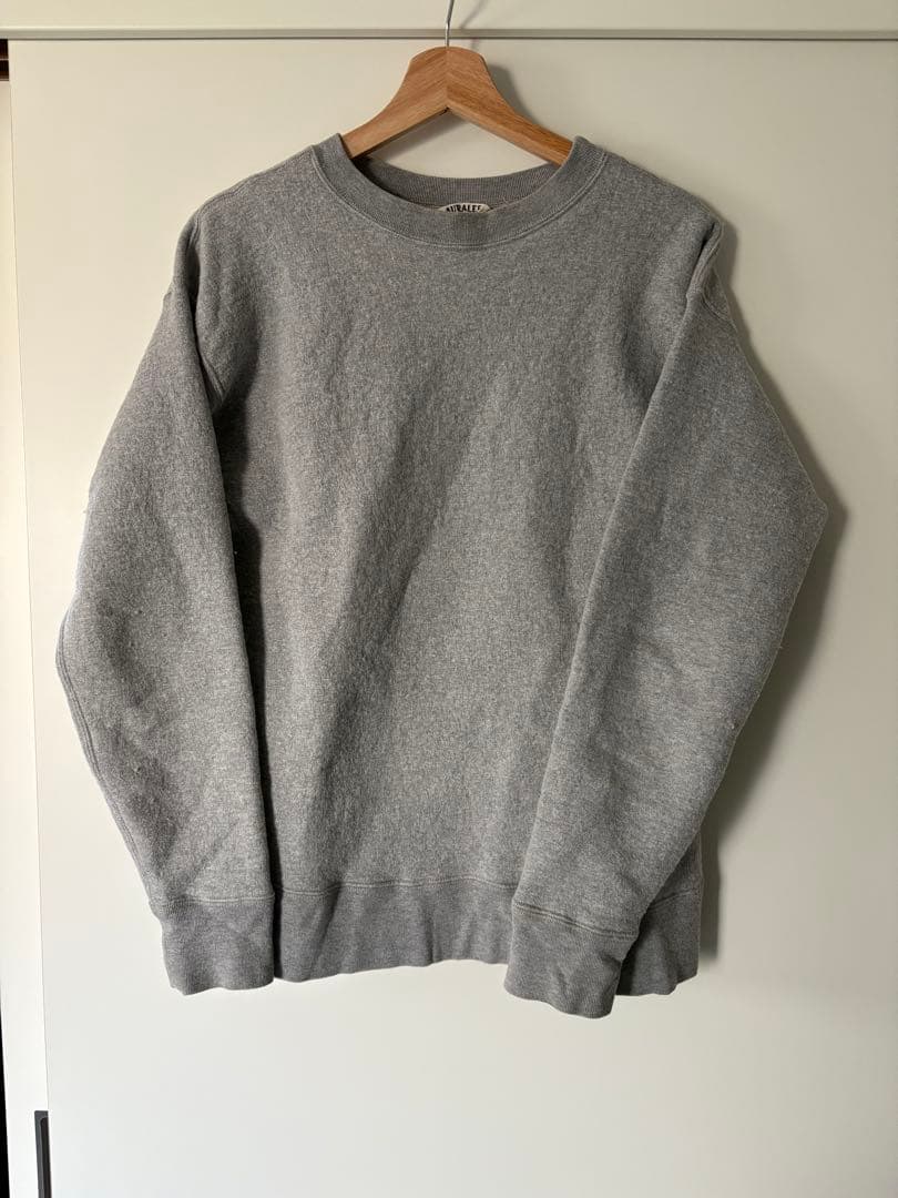 オーラリー AURALEE BACK WOOL SWEAT P/O 4