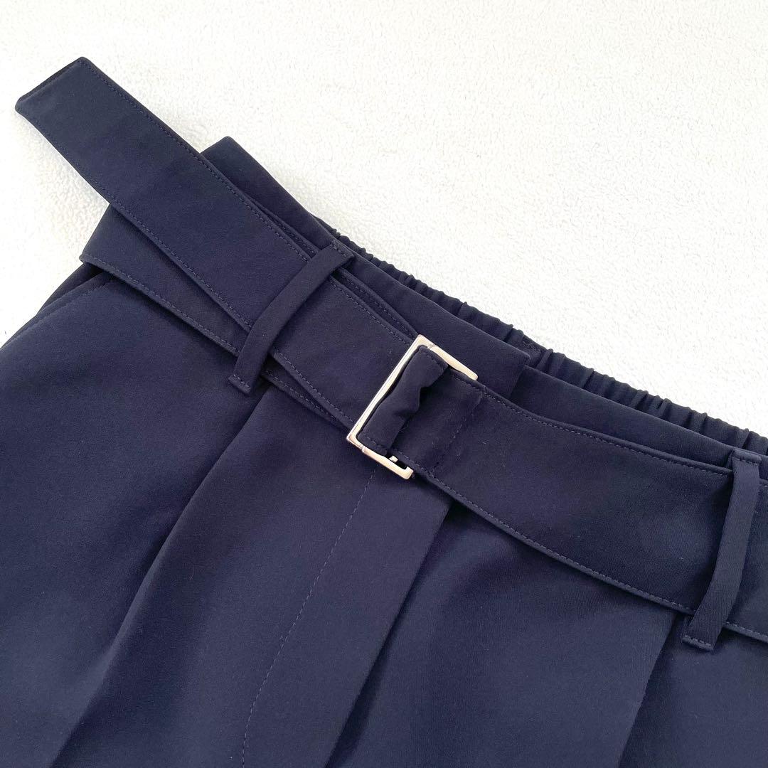 美品✨プラステ ノーカラー パンツ スーツ セットアップ グレー ネイビー