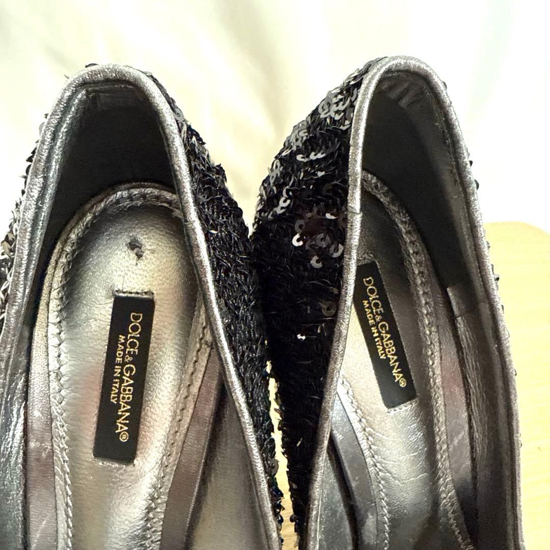 【美品】DOLCE&GABBANA ドルチェ&ガッバーナ　ハイヒールスパンコール