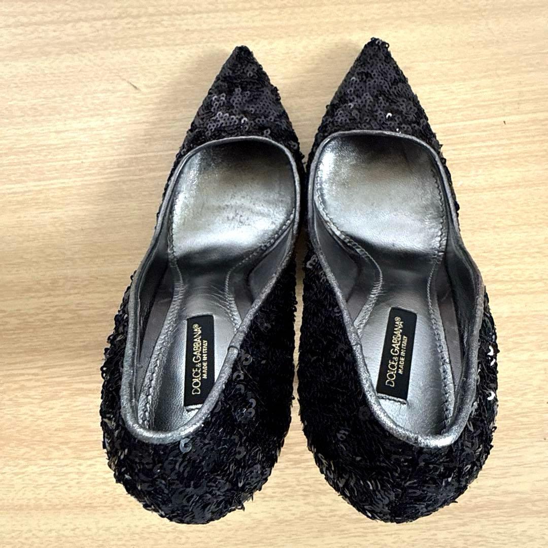 【美品】DOLCE&GABBANA ドルチェ&ガッバーナ　ハイヒールスパンコール
