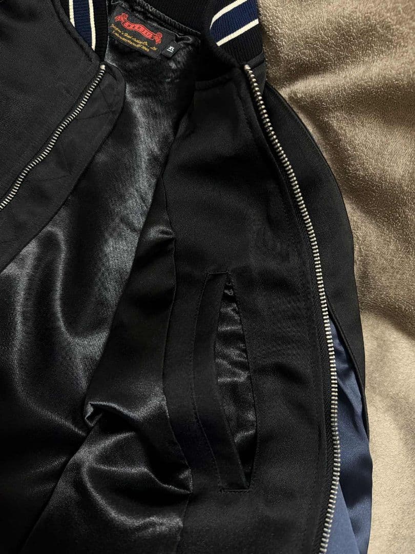 未使用 キツネ 狐 桜 SKAJAN スカジャン ネイビー vintage 美品