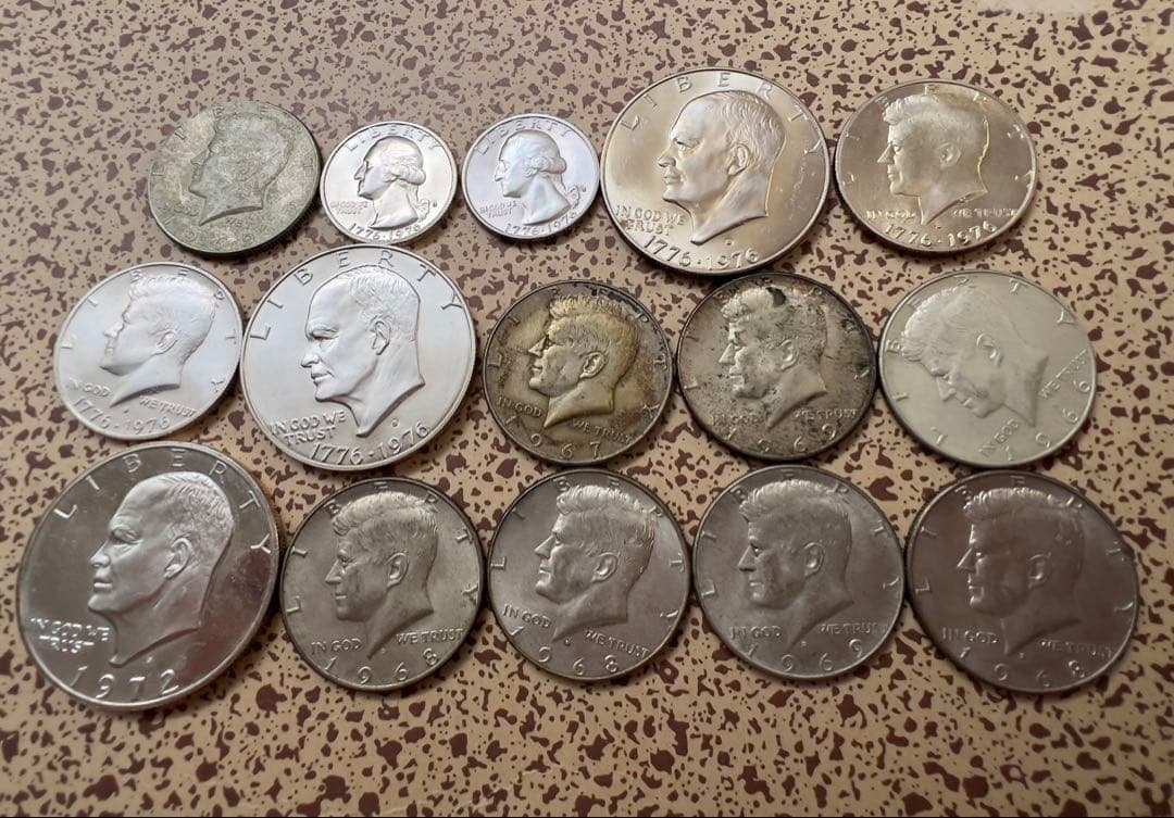 銀貨保証　アメリカ　銀貨　おまとめ200.01g 本日銀価格462円/g