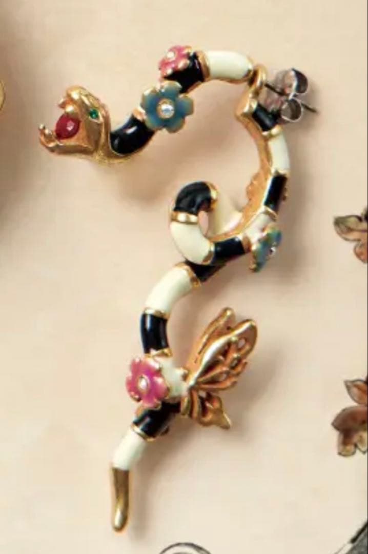 美品 アナスイ エデン 蛇 ピアス 干支