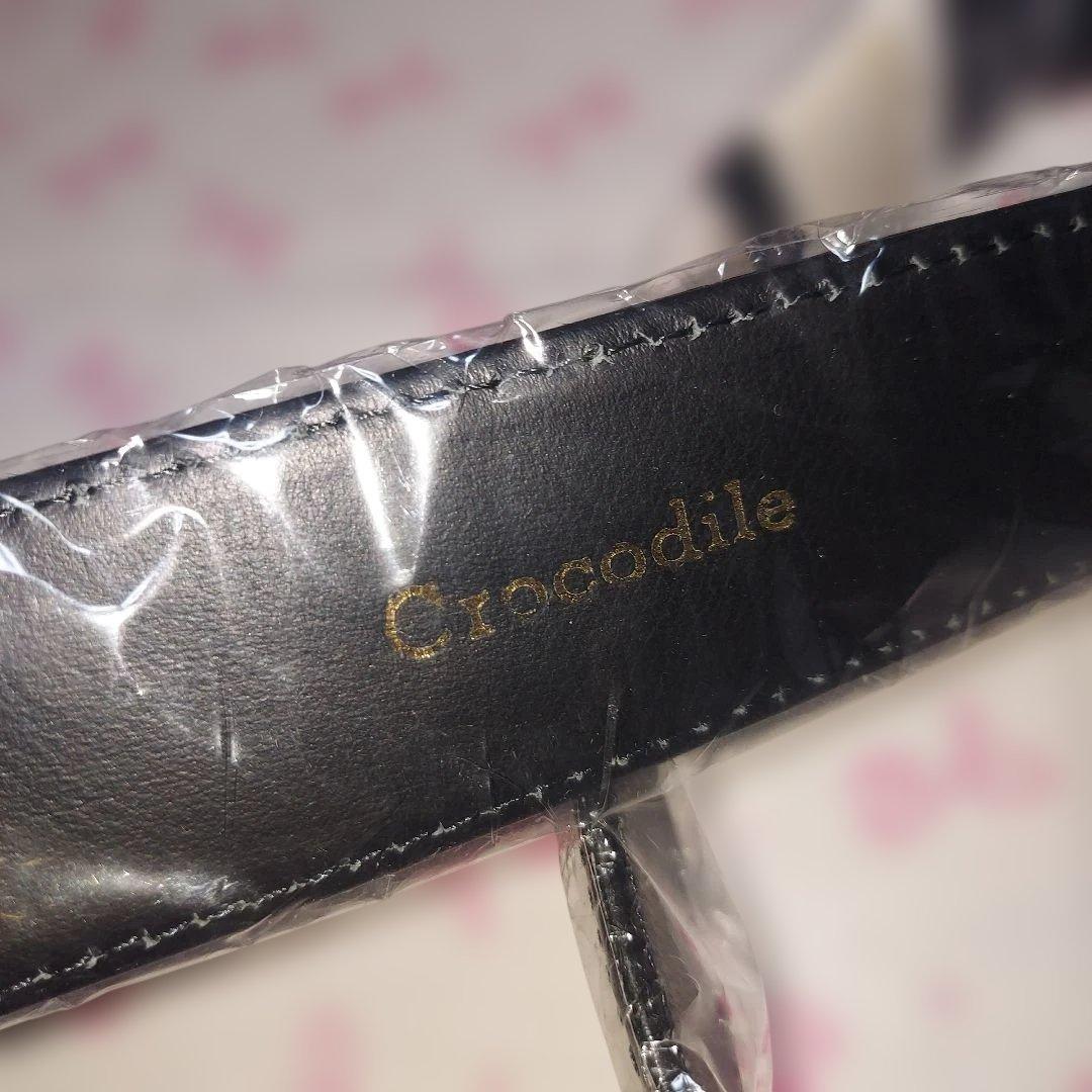CROCODILE クロコダイル　長尺 ベルト メンズ　JRAプレートタグ付き
