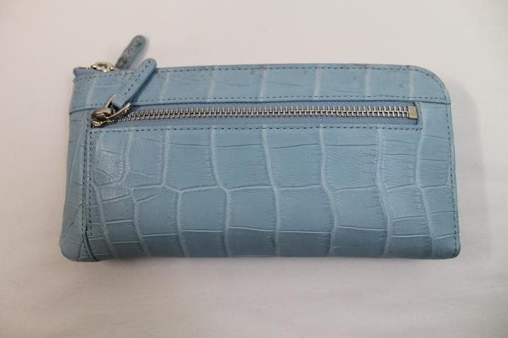 【専用】L字ファスナー クロコダイル 財布 長財布 ヒマラヤ ブルー マット仕上